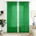 SpaceDresser Check Sheer Curtains 90 Inches Long by SpaceDresser