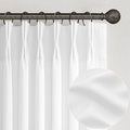 White Linen Sheer Curtains 84 Inches Long 2 Panels, Neutral Textured Pinch by PleatedDrapes