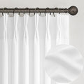 108 Inch White Linen Semi Sheer Curtains by PleatedDrapes
