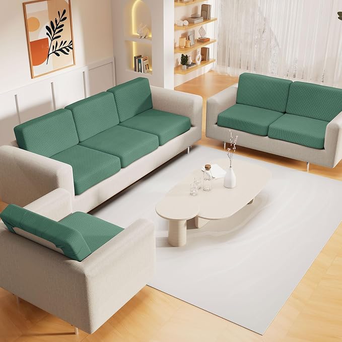 hyha Waterproof Sectional Couch Covers, Non Slip Sofa Couch Cushion Covers L - Image 2