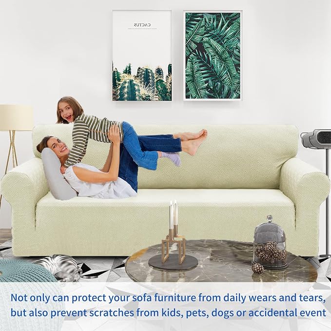 ZNSAYOTX 1 Piece Jacquard Chair Slipcovers - Image 2