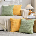 Fancy Homi Set of 4 Spring Boho Decorative Throw Pillow Covers 24x24 Inch by Fancy+Homi