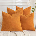 Set of 4 Soft Textured Decorative Throw Pillow Covers 18x18 Inch Cozy Farmhouse by Cozoomy