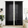 SpaceDresser Check Sheer Curtains 108 Inches Long by SpaceDresser