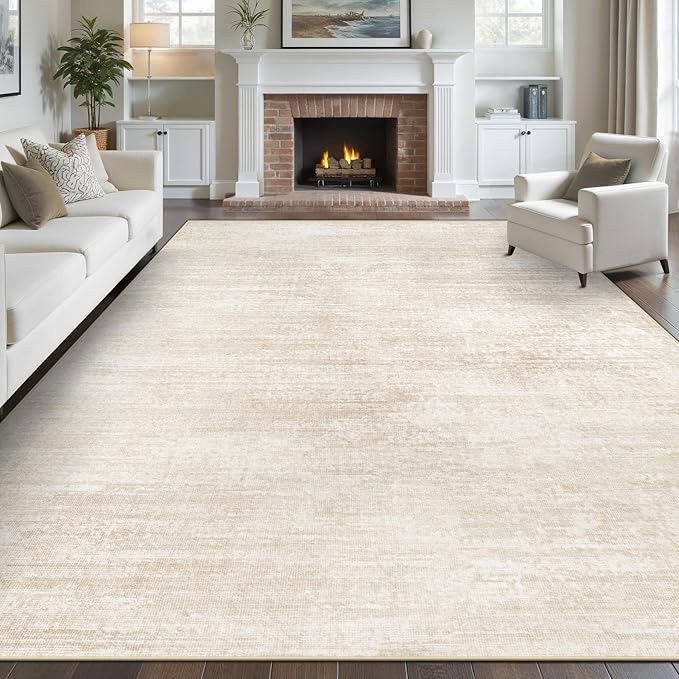 pmtsns Area Rugs 10x14 Living Room: Washable Rug Modern Abstract Neutral Soft by pmtsns