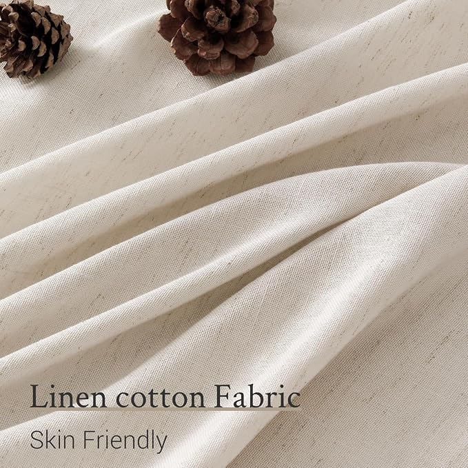 100 Inches Long Oatmeal Colored Pinch Pleat Sheer Curtains - Image 2