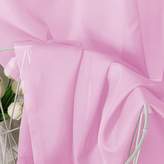 Aiyufeng Pink Short Curtains Sheer Bathroom - Image 5