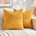 Fancy Homi 2 Packs Gold Yellow Spring Decorative Throw Pillow Covers 16x16 Inch by Fancy+Homi