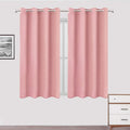 LEMOMO Pink Blackout Curtains/52 x 45 Inch Length Kids Curtains/Set of 2 Panels by Lemomo