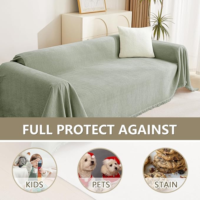 MYSKY HOME Couch Cover L Shape, Sectional Couch Covers, Couch Cover Blanket - Image 4