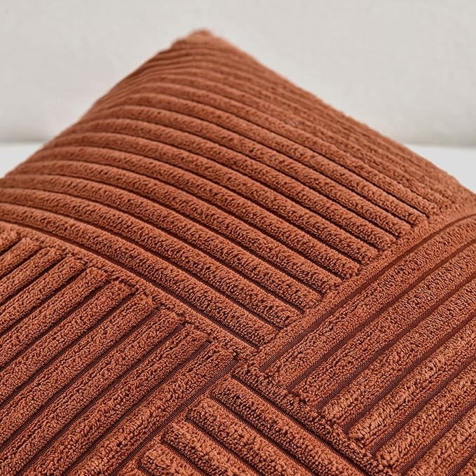 Fancy Homi 2 Packs Rust Lumbar Decorative Throw Pillow Covers 16x32 Inch - Image 4