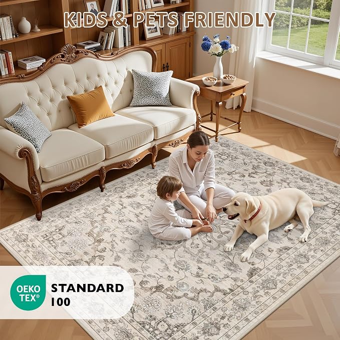 4x6 Area Rugs Living Room: Washable Rug - Image 7