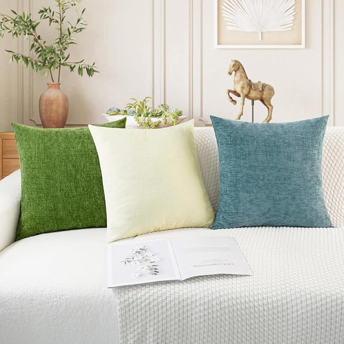 CaliTime Decorative Couch Throw Pillow Covers 18 X 18 Inches Beige | Pack of 4 - Image 5