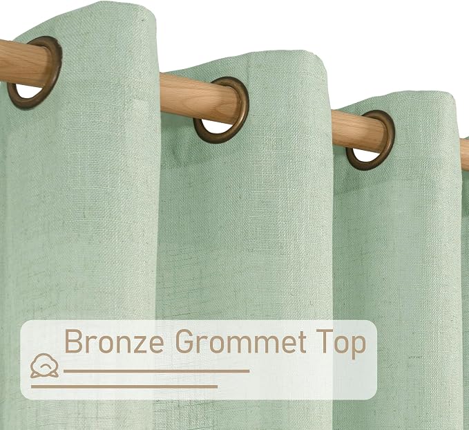 Short Linen Curtains 40 Inch Length - Image 4