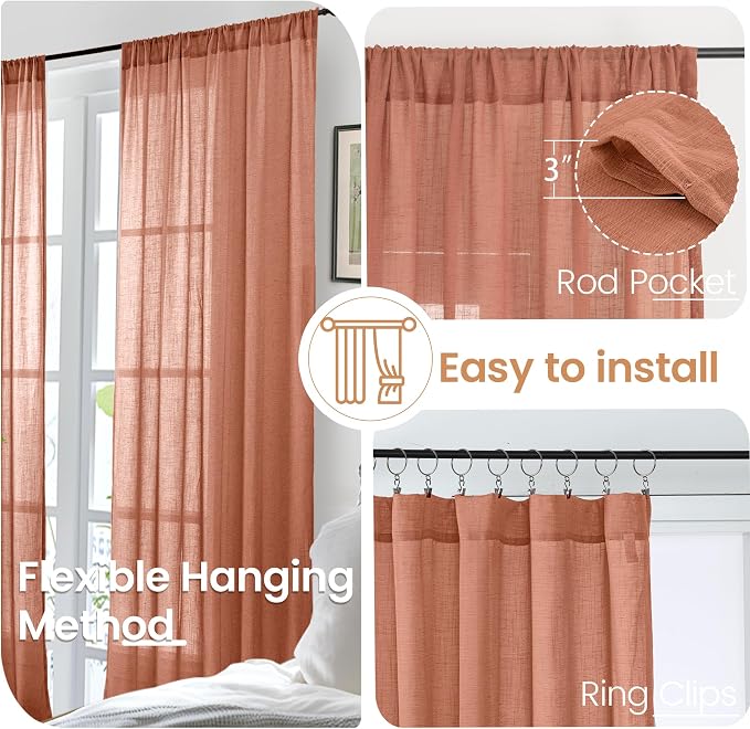 BGment Extra Long 108 Inch Length Curtains - Image 6