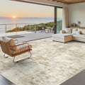 Soalmost 9x12 Area Rugs for Living Room Washable Rug Abstract Beige/Gray | by Soalmost
