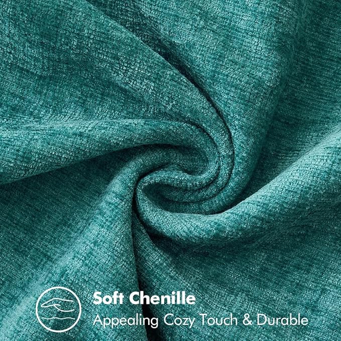 MIULEE Decorative Lumbar Throw Pillow Covers 12x20 Inch Teal 2 Pack | Farmhouse - Image 3