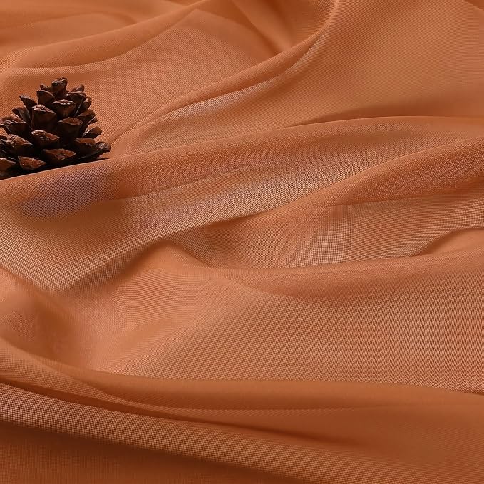 Orange Bedroom Curtains 2 Panel Sets 90 Inch Length, 59 Inch Extra Wide Light - Image 5