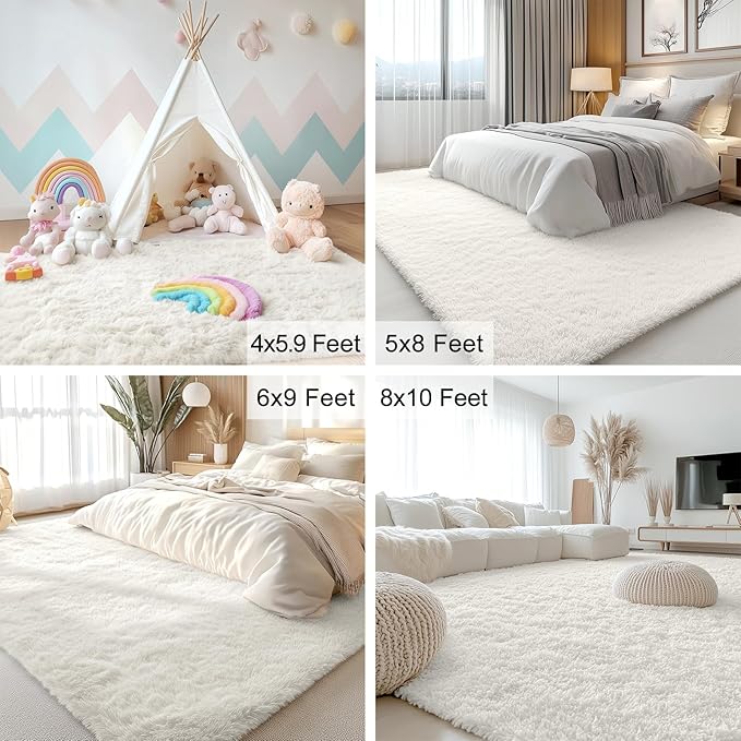 OLANLY 4x9 Area Rugs for Living Room Bedroom, Machine Washable Soft Fluffy - Image 7