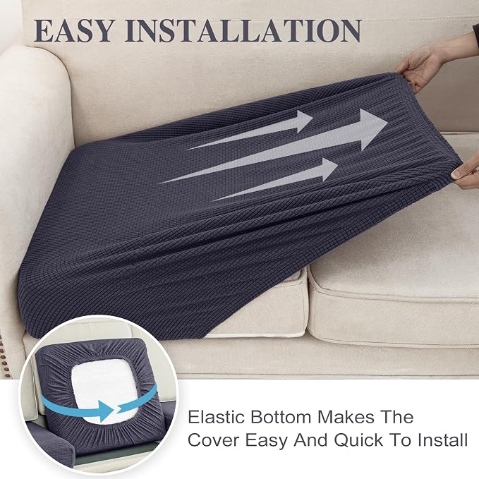 Couch Cushion Cover Loveseat Cover or 2 Seat Sofa Cover Washable Stretch - Image 5