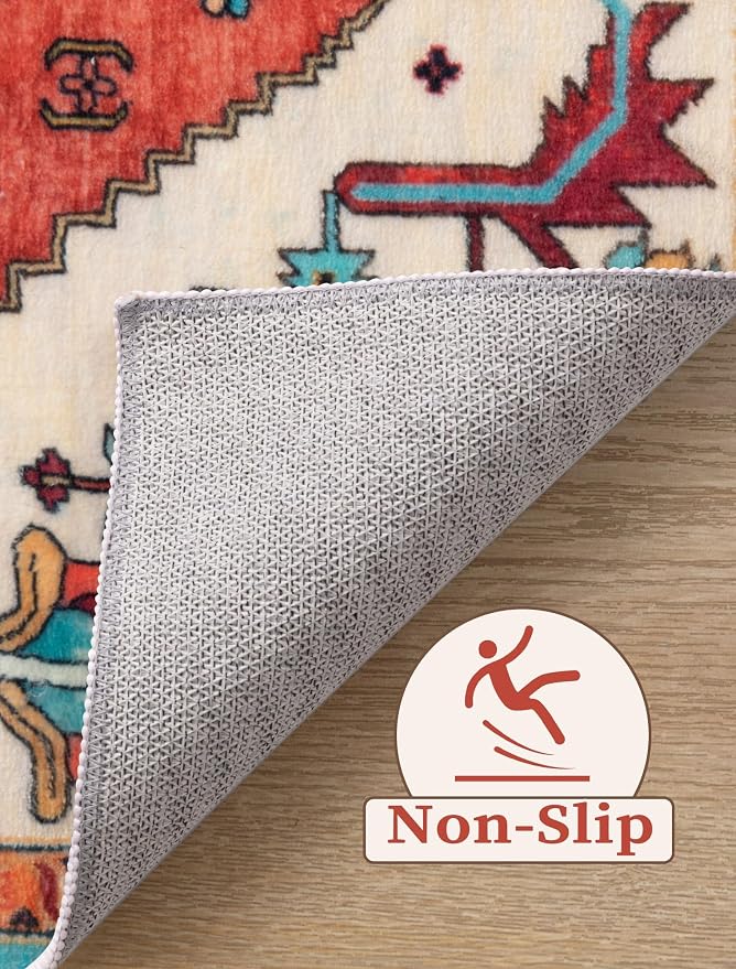 SERISSA 2'6"x12' Washable Non Slip Boho Runner Rug - Image 4