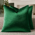 GIGIZAZA Green Velvet Pillow Covers 24x24 Decorative Pillows Pack of 2 | Throw by GIGIZAZAFocusingonhomedecoration