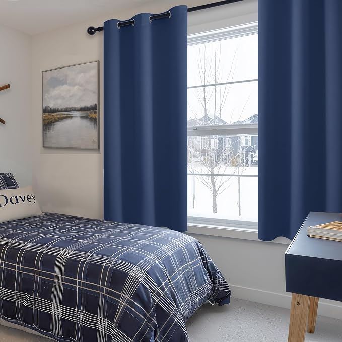 Blackout Curtains for Bedroom, 2 Drape Panels, 38 x 54 Inch | Light Blocking & - Image 6