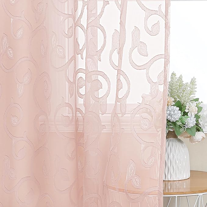 OWENIE Furman Sheer Curtains 84 inches Long - Image 4