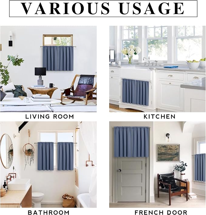 RYB HOME RV Curtains for Camper Windows, Mini Small Thermal Insulated Sunlight - Image 7
