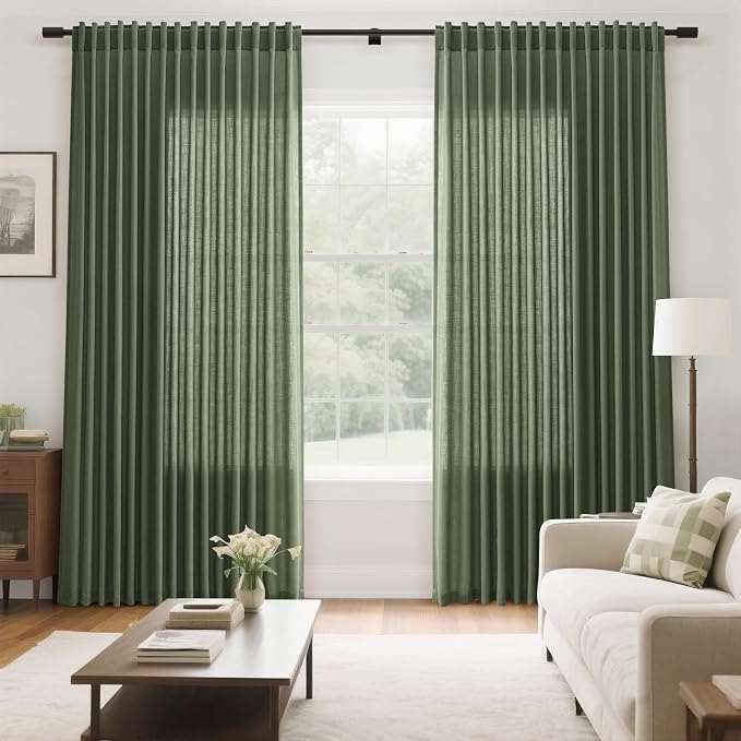Extra Wide 100x96 Inch Linen Curtains - Image 7