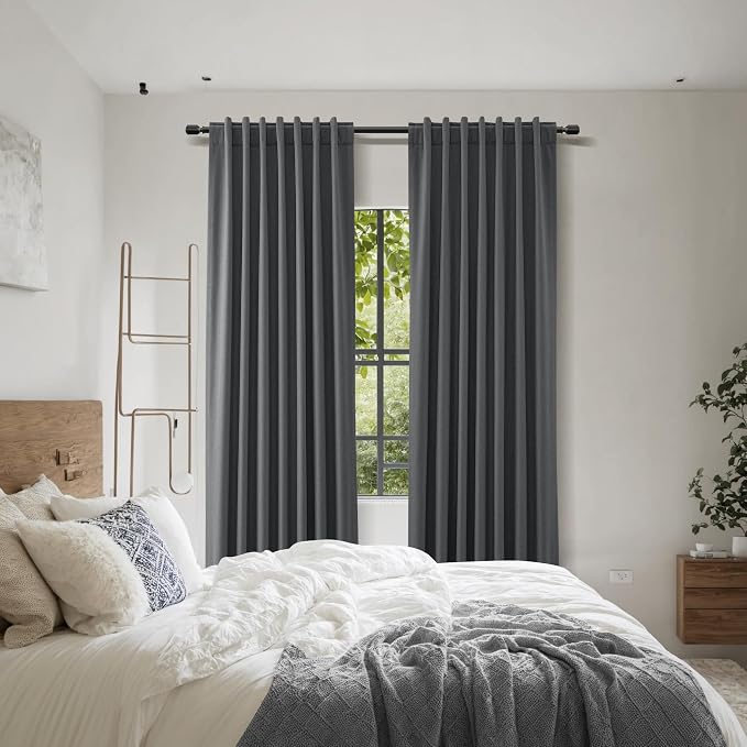 100% Blackout Curtains 84 Inch Length 2 Panels Set - Image 9