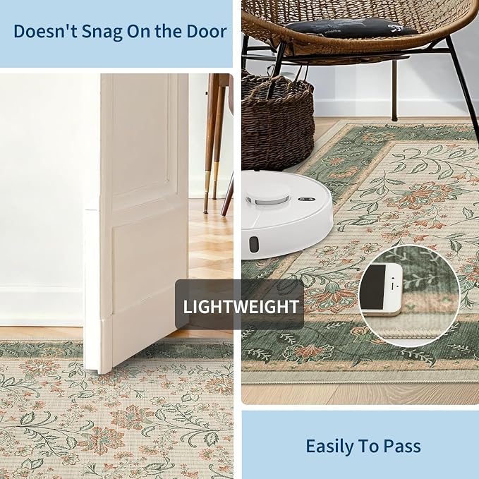 GarveeHome Small Sage Green Entryway Rug, 2x3 Washable Front Door Rug Indoor - Image 6