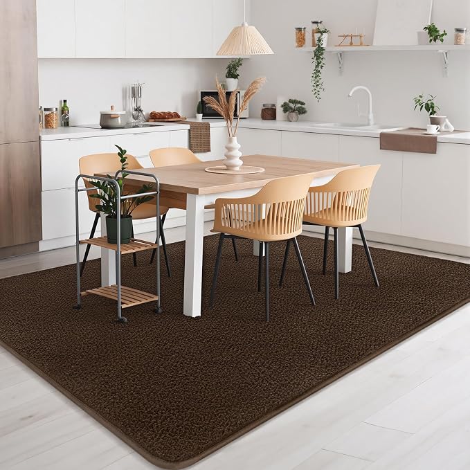 2x10 Runner Rug for Hallway, Long Runner Rugs Non Slip, Coffee | Soft Washable - Image 9