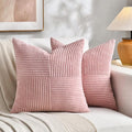 Fancy Homi 2 Packs Blush Pink Decorative Throw Pillow Covers 16x16 Inch by Fancy+Homi