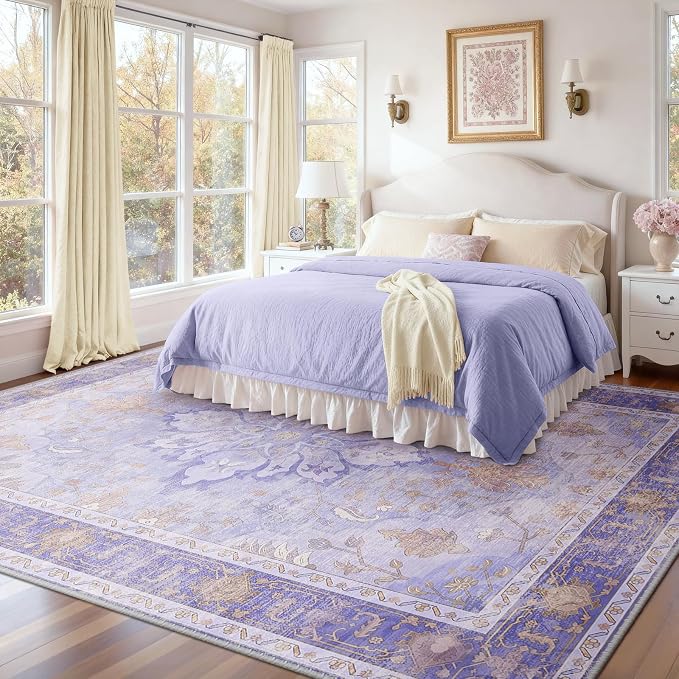 RELEANY Washable Area Rug, Large 9'x12', Water Repellent, Pet Friendly - Image 2