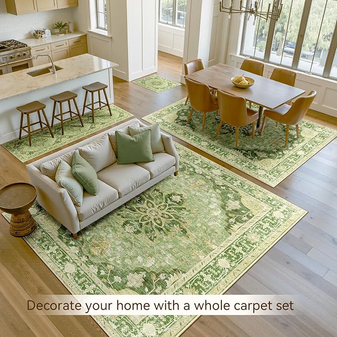 RELEANY Washable Area Rug, Large 10'x14', Water Repellent, Pet Friendly - Image 4