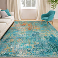 Washable Area Rugs 5'x7' Non-Slip Modern Abstract Soft by RELEANY