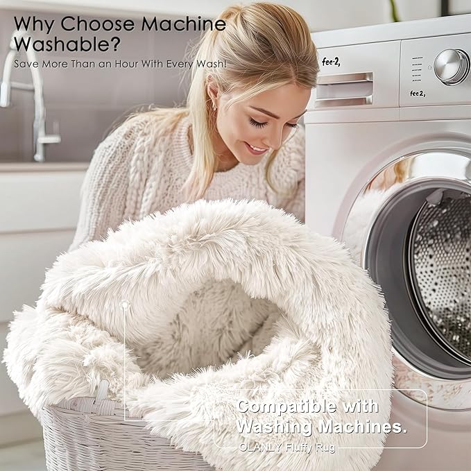 OLANLY 5x6 Area Rugs for Living Room Bedroom, Machine Washable Soft Fluffy - Image 2