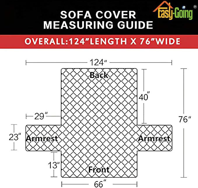 Easy-Going Reversible Couch Cover, 3 Cushion Sofa, Water Resistant Furniture Mat - Image 6