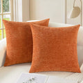 CaliTime Fall Decorative Throw Pillow Covers 18 X 18 Inches Burnt Orange | Pack by CaliTime