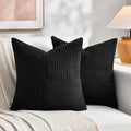 Fancy Homi 2 Packs Black Decorative Throw Pillow Covers 20x20 Inch by Fancy+Homi