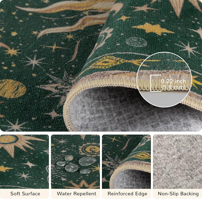 Vacuum-Friendly, 5x7 Washable Area Rug - Image 4