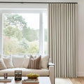 Oatmeal Pinch Pleated Linen Blackout Curtains 102 Inches Long by Twodrapes