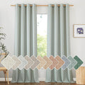 NICETOWN Flax Linen Sage Green 108 inch Curtains, Grommet Thick Linen Blend by NICETOWN