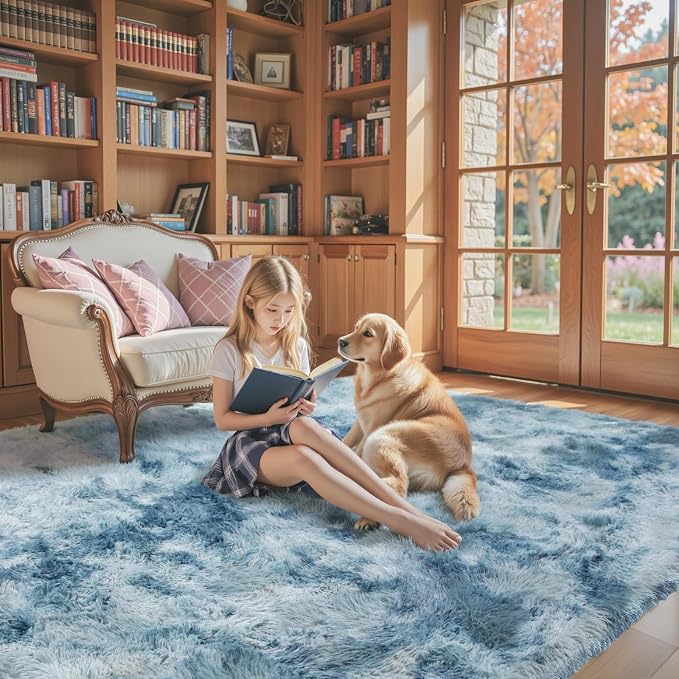 Rugs for Living Room 6x9, Alfombras para Salas Shag Large Plush Soft Area Rug - Image 4