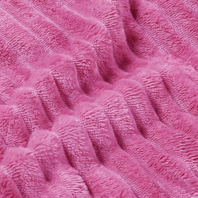 BEDELITE Fleece Blanket Queen Size – 3D Ribbed Jacquard Soft and Warm - Image 3