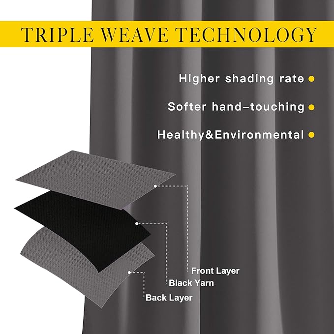 NICETOWN Bedroom Blackout Curtains Panels - Image 6
