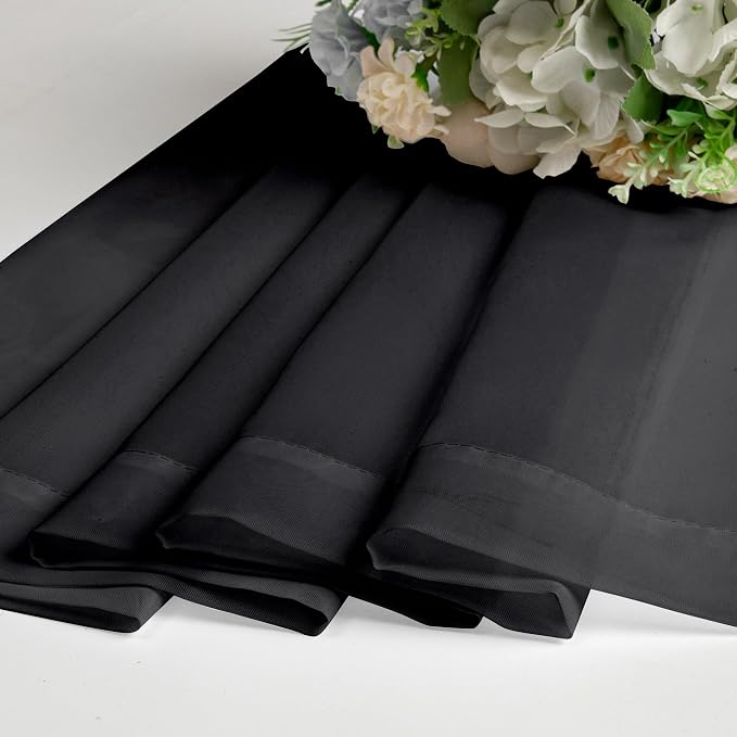 Aiyufeng Black Sheer Curtains 90" Long - Image 8