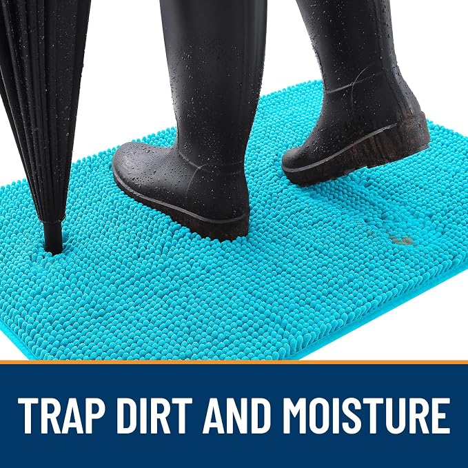OLANLY Dog Door Mat for Muddy Paws 70x24, Super Absorbent Chenille Mud Mat | - Image 2