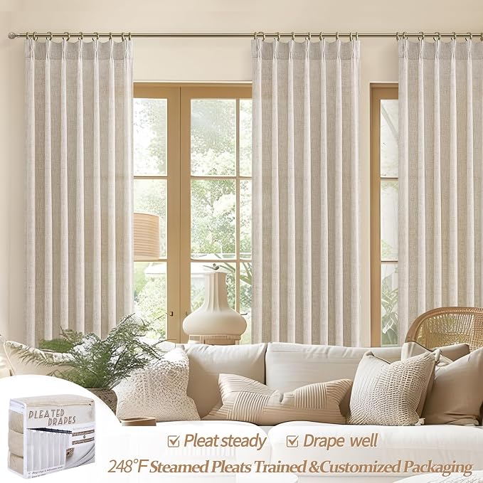PleatedDrapes Light Filtering Curtains 100 Inches Long - Image 5